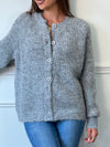 Gilet gris en maille : Hajar