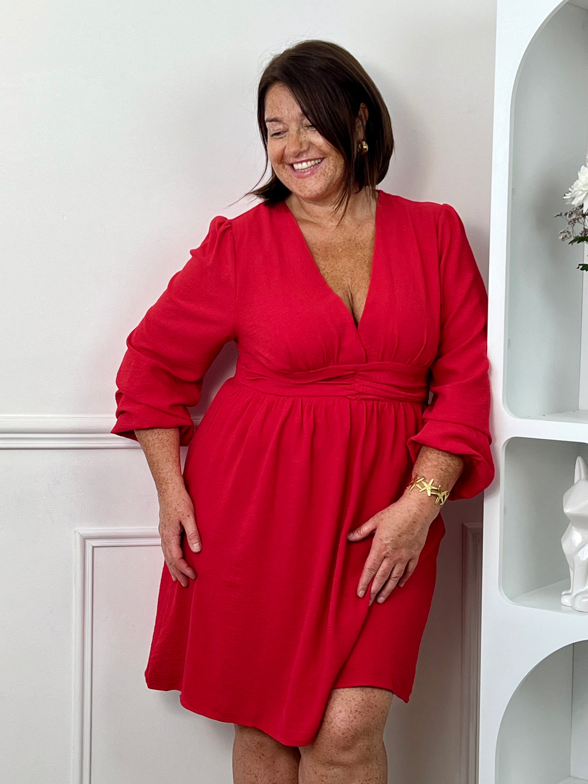 Plus Size Red Dress: Elodie