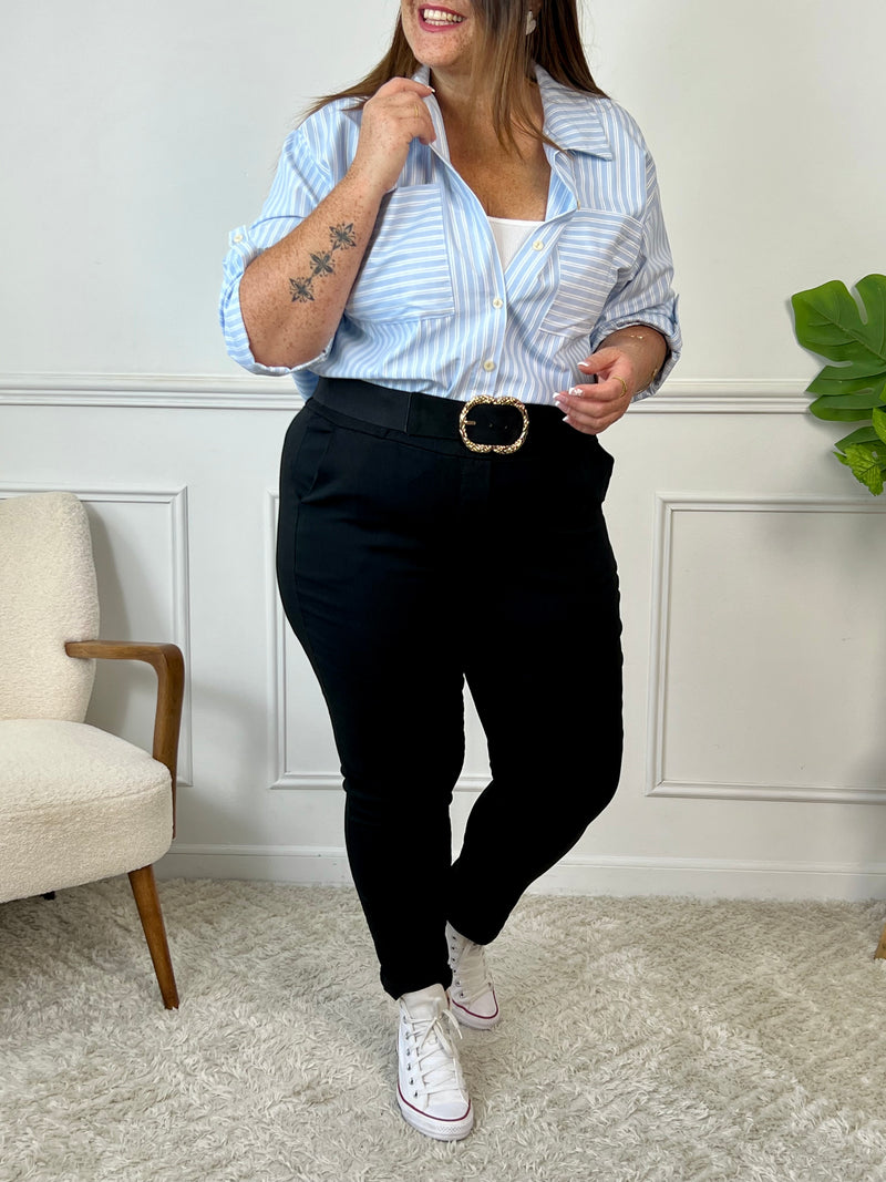 Chemise longue rayée : Nelyo