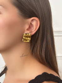 Boucles d'oreilles clip dorées : Dora
