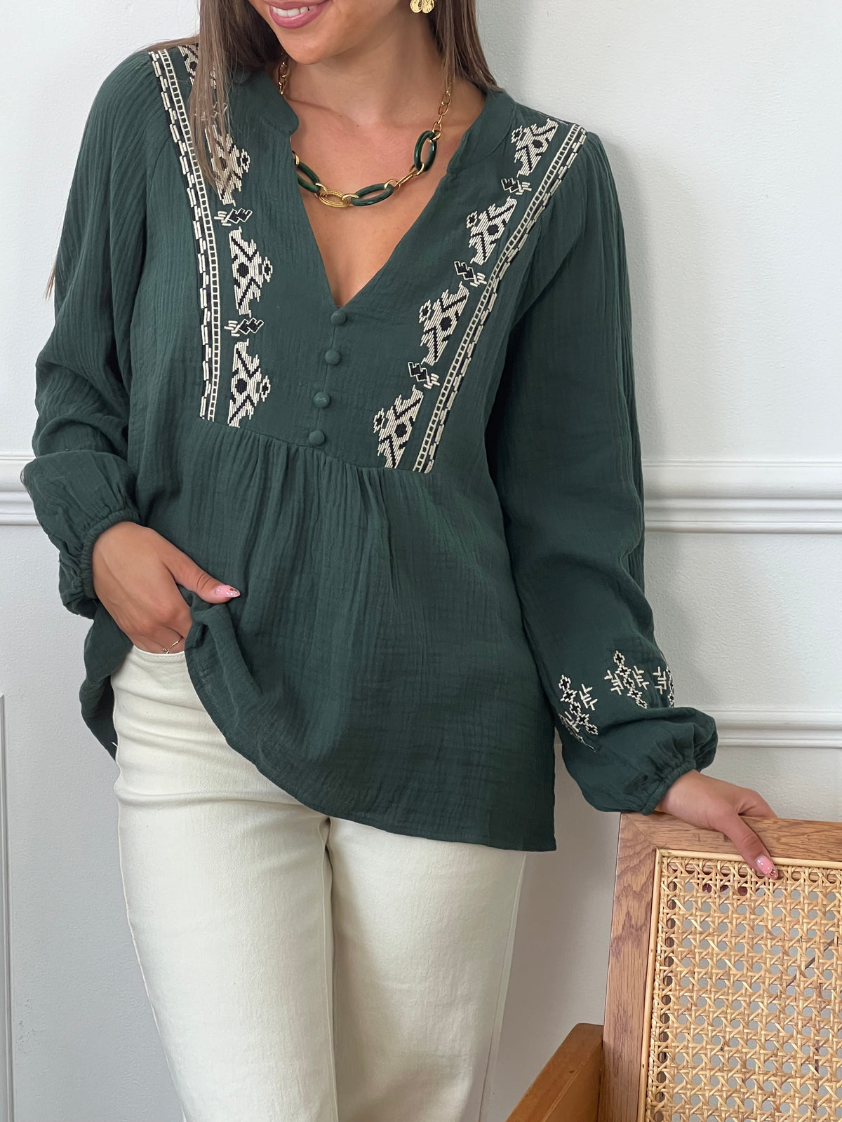 Blouse verte : Kaelyn