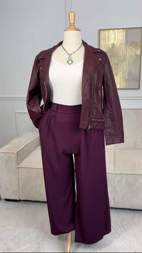 Pantalon prune coupe droite grande taille : Elie
