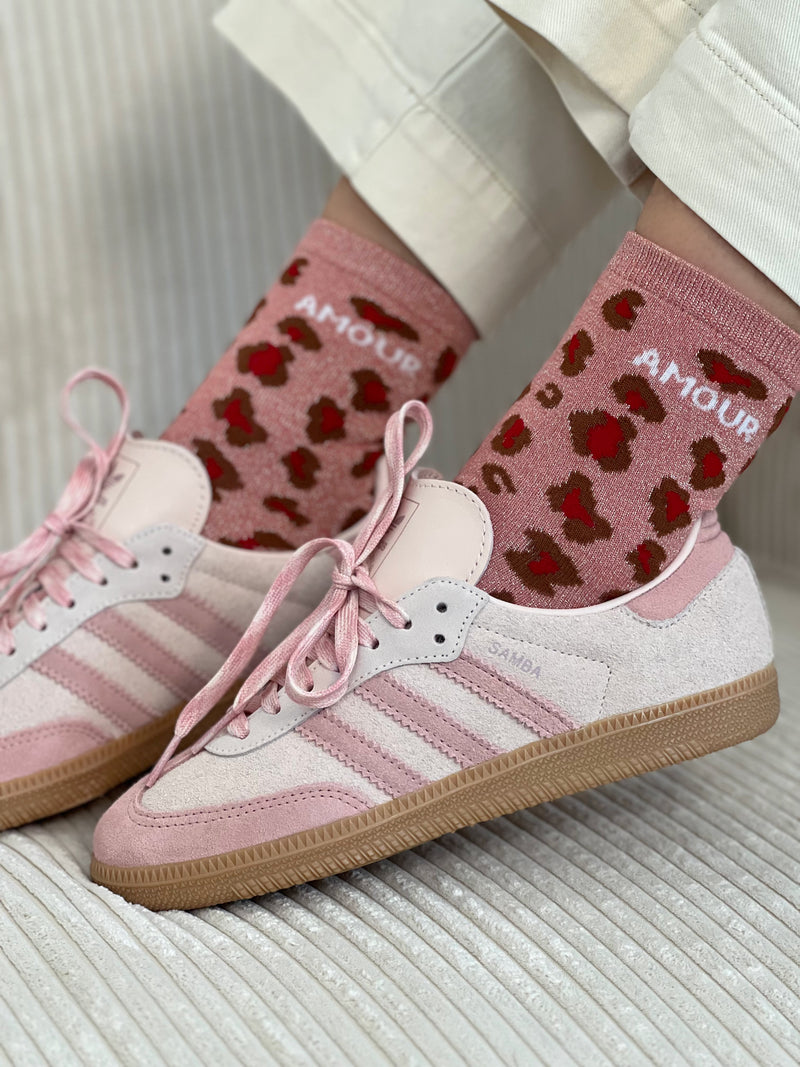 Chaussettes roses, marron et rouges : Chausy