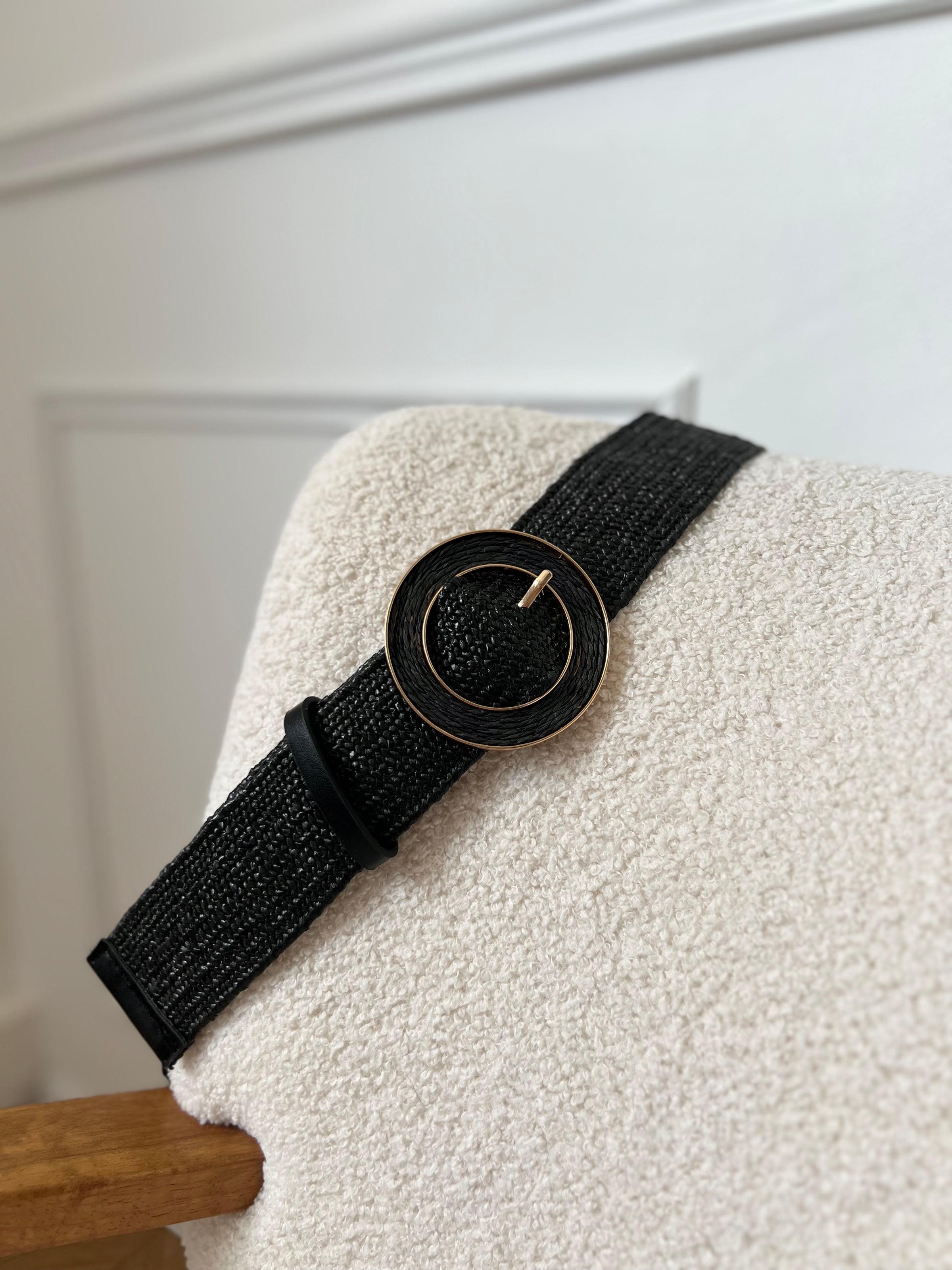 Ceinture noire grande taille : Nelie