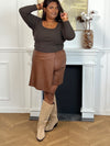 Jupe short marron : Iniya