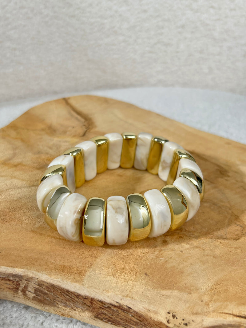 Bracelet beige et doré : Nio