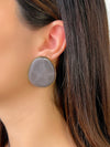 Boucles d'oreilles grise : Oria