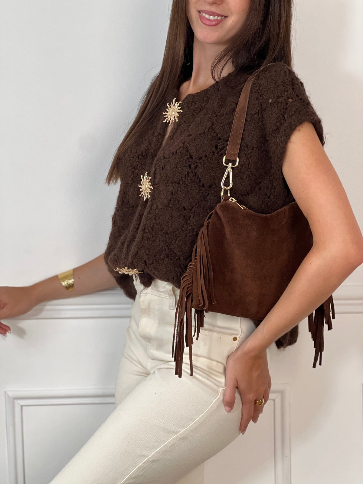 Gilet sans manches marron : Gaela