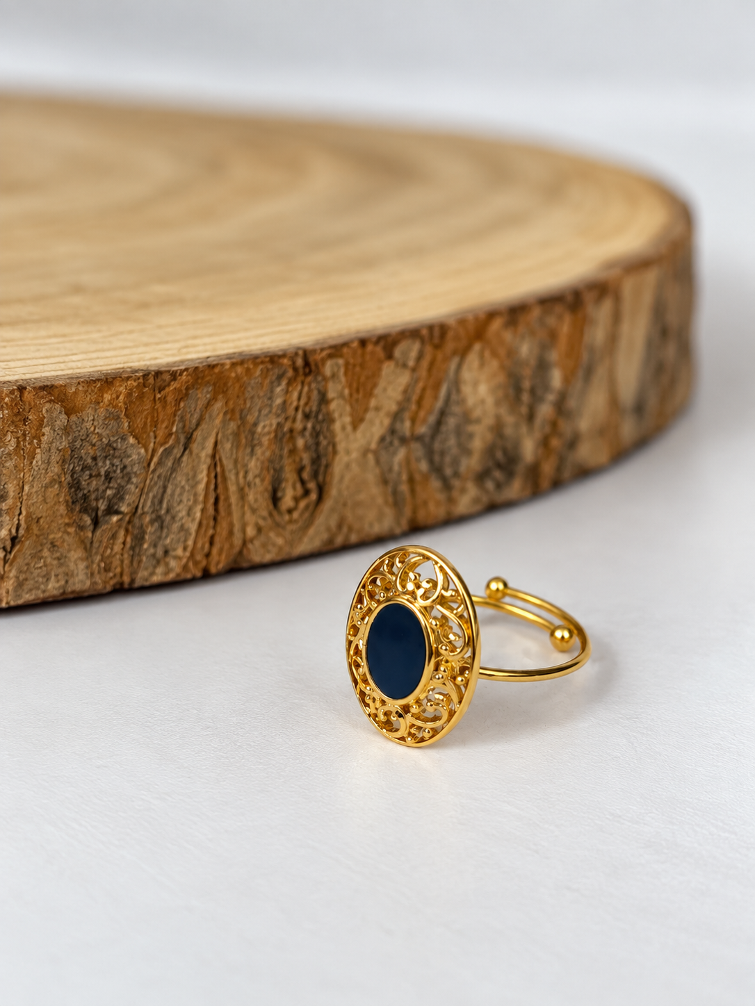 Bague bleue et dorée : Sorel