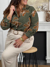 Chemise kaki grande taille : Serena