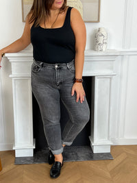Jean gris grande taille : Joela