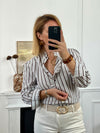 Chemise écrue à motifs : Capucine