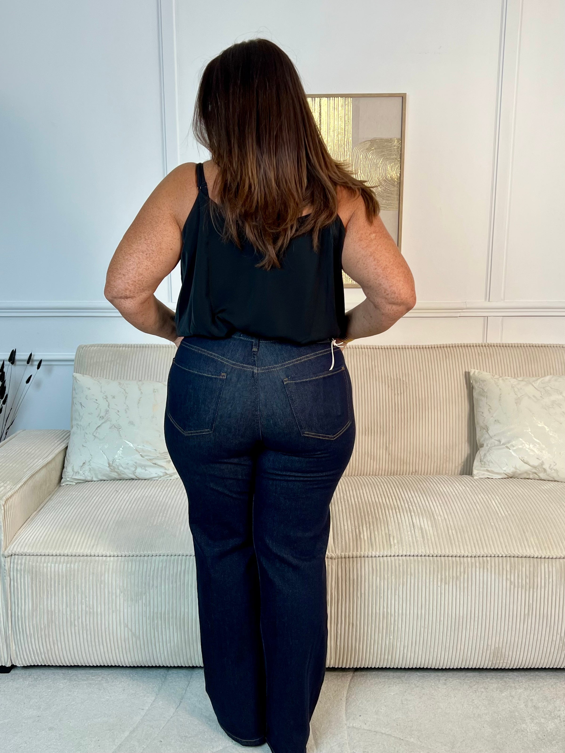 Jean bleu foncé Tall grande taille : Lior