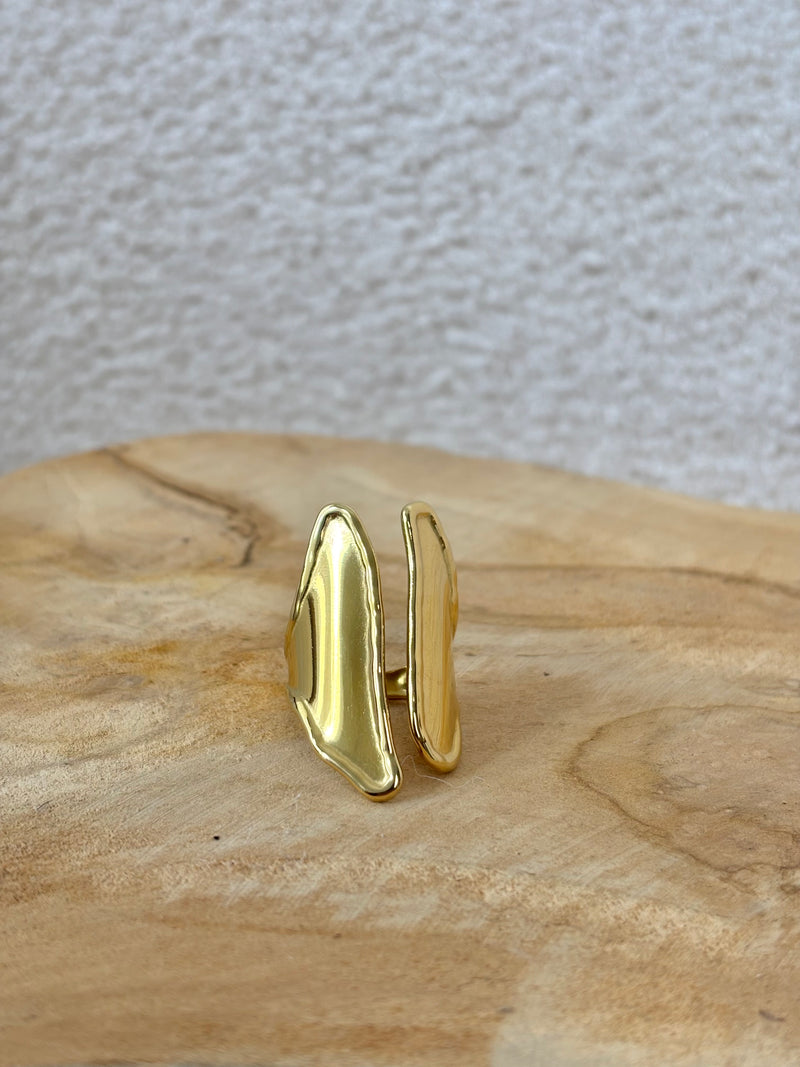 Bague dorée acier inoxydable : Mélody
