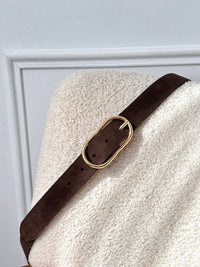 Brown leather belt: Jules
