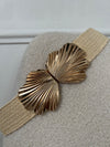 Ceinture beige en paille : Tamya