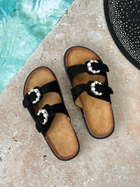 Mules ajustables noires : Kasia