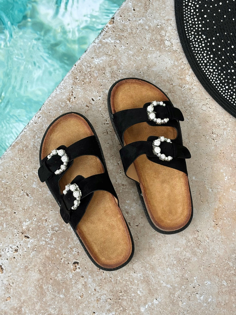 Mules ajustables noires : Kasia