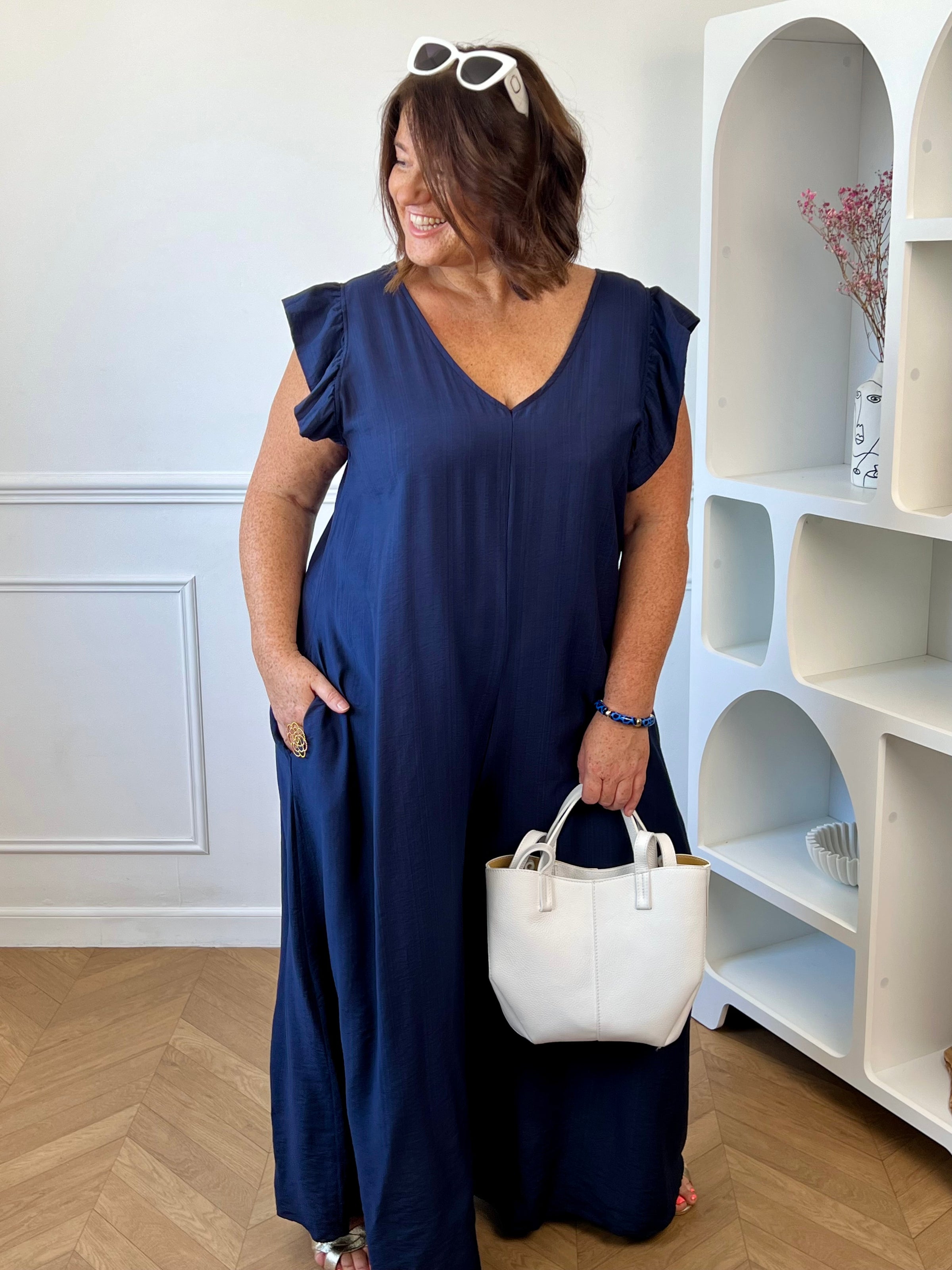 Combinaison bleu marine grande taille : Monaly