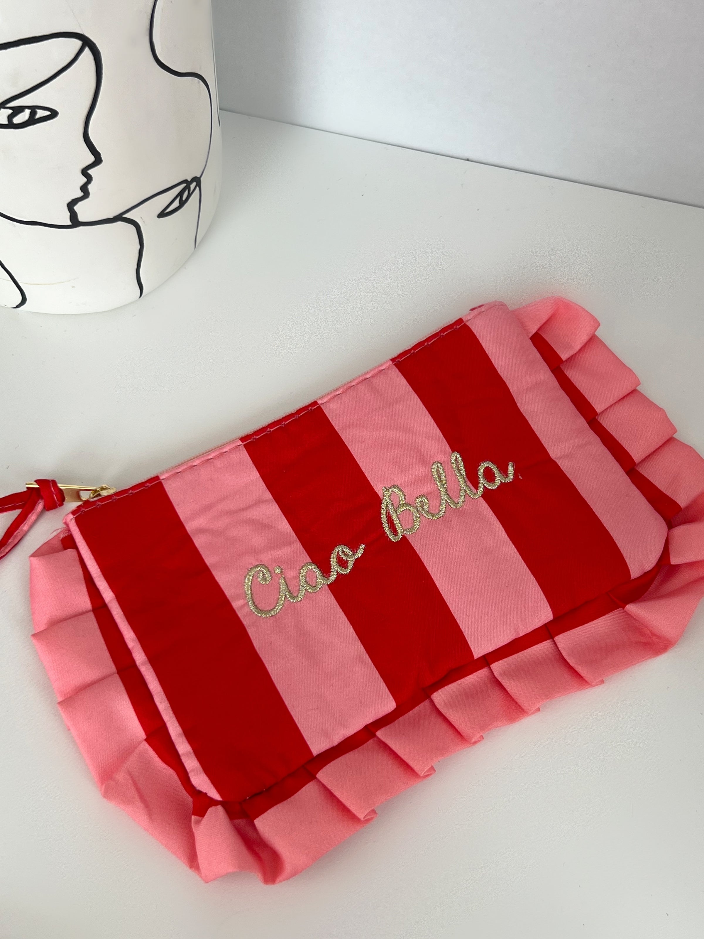 Pink and red clutch: Ciao Bella