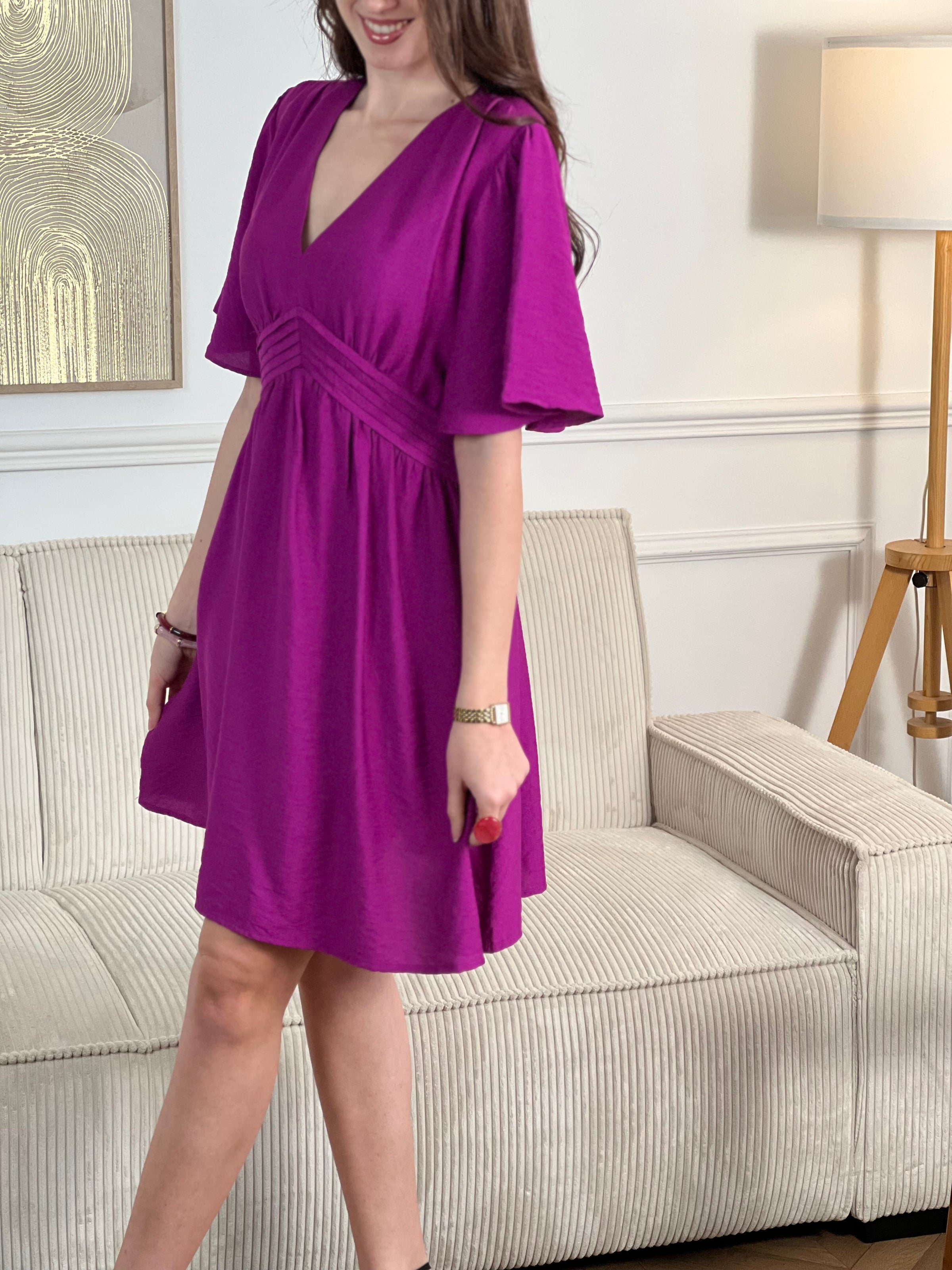 Robe courte violette : Kyra