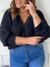 Gilet noir avec dentelle curve : Meloa