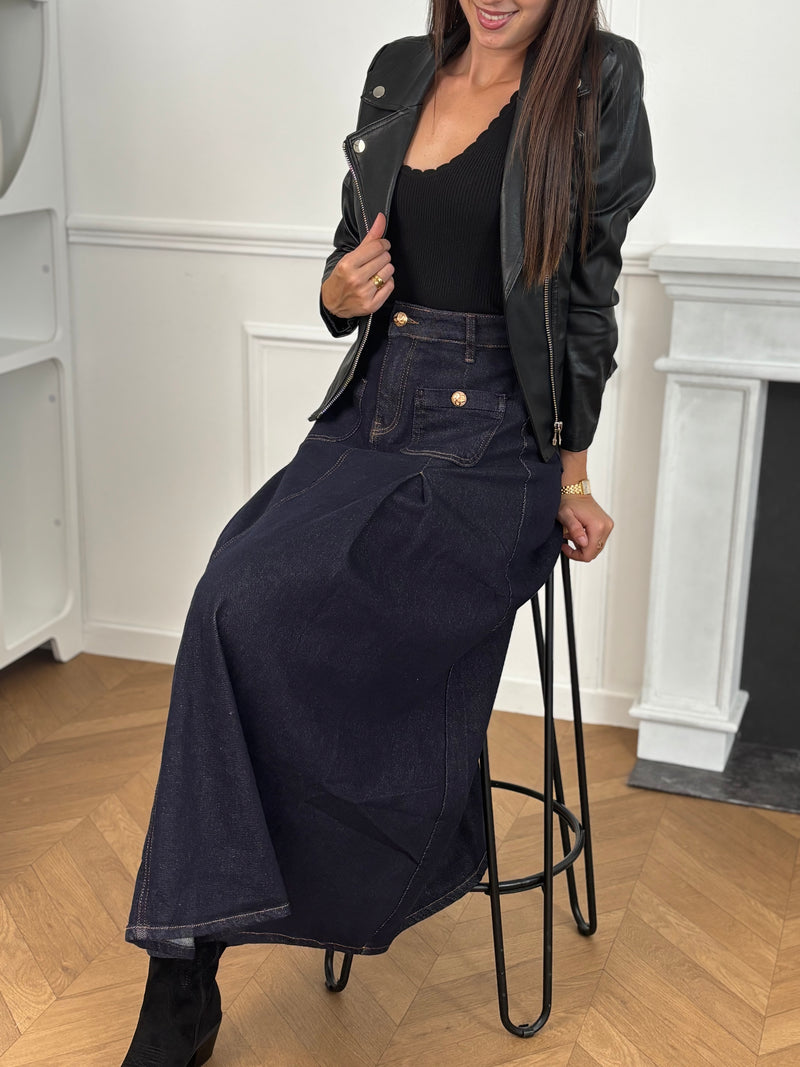 Jupe longue en jean : Belia