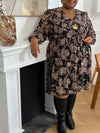Robe courte à motifs grande taille : Lyvia