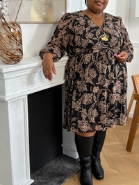 Robe courte à motifs grande taille : Lyvia