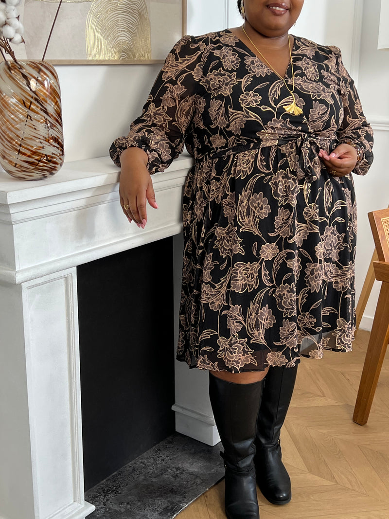Robe courte à motifs grande taille : Lyvia