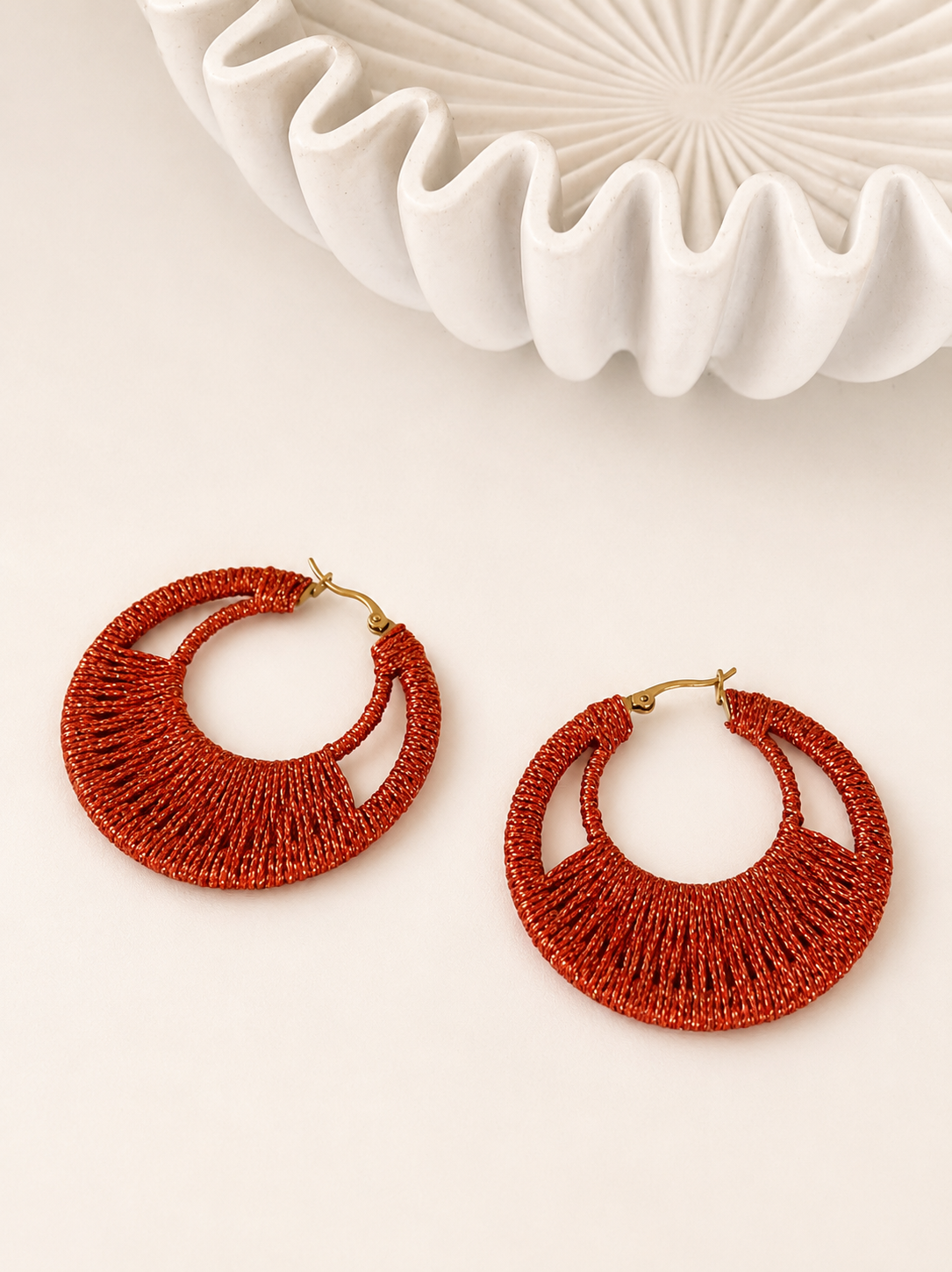 Boucles d'oreilles rouges : Clely