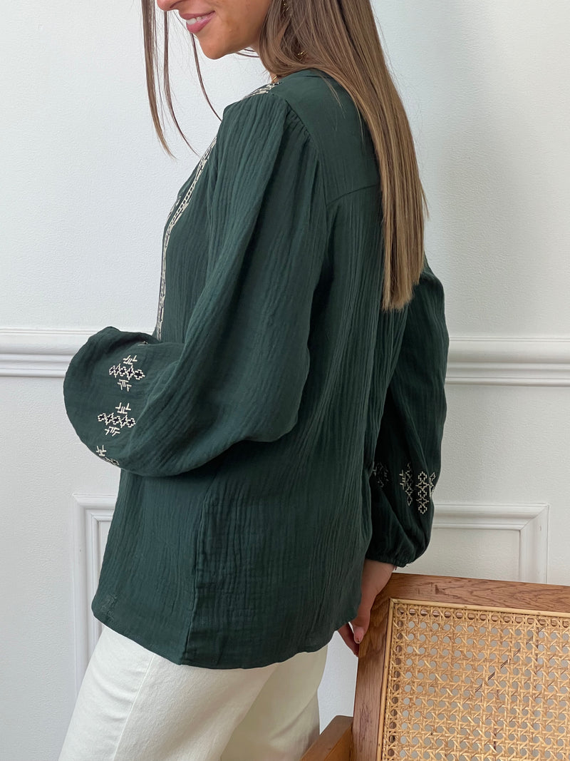 Blouse verte : Kaelyn