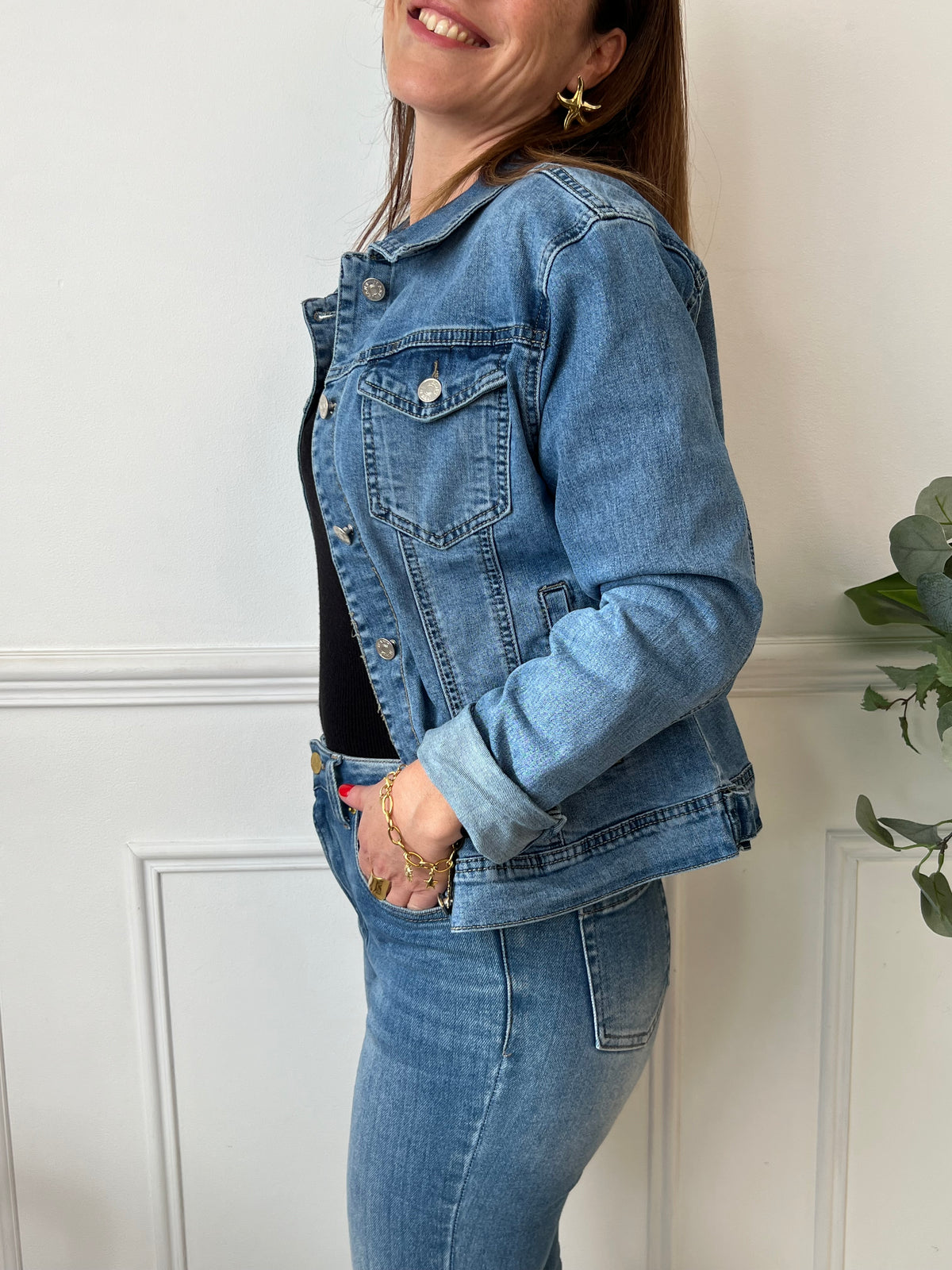 Veste en jean bleue : Fabio