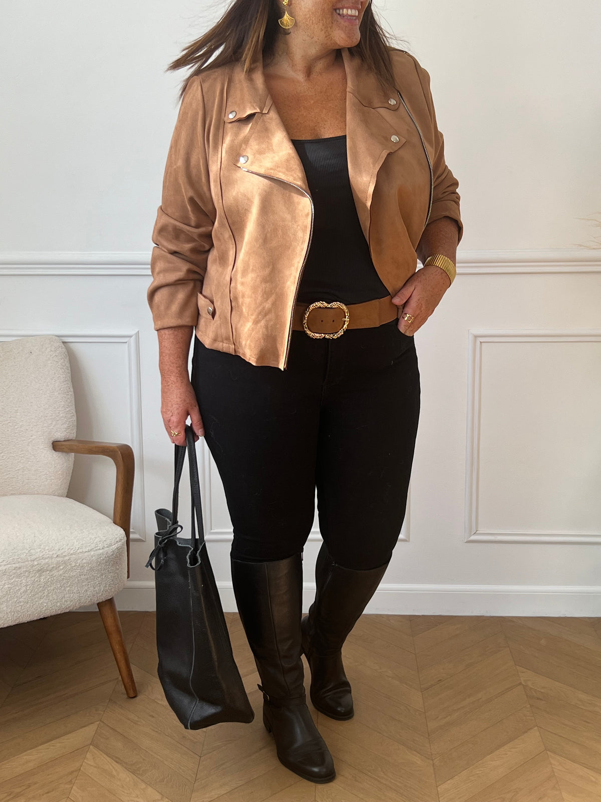 Jean slim noir grande taille : Sena