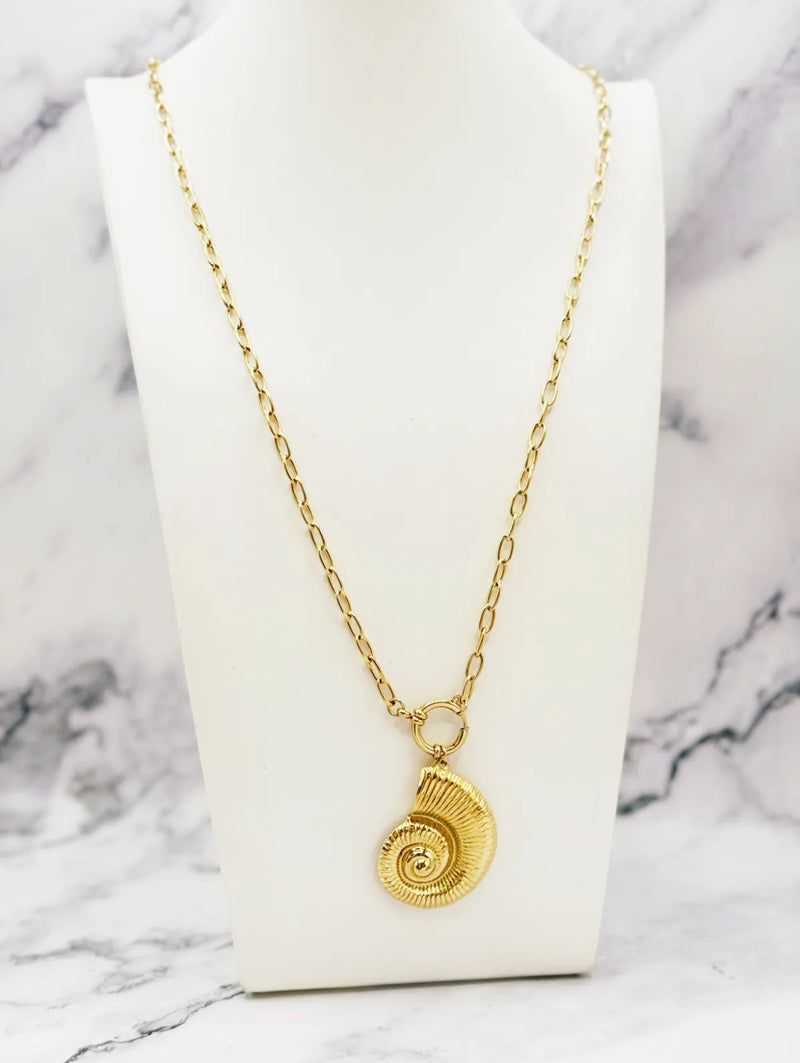 Collier long ajustable doré : Coqui