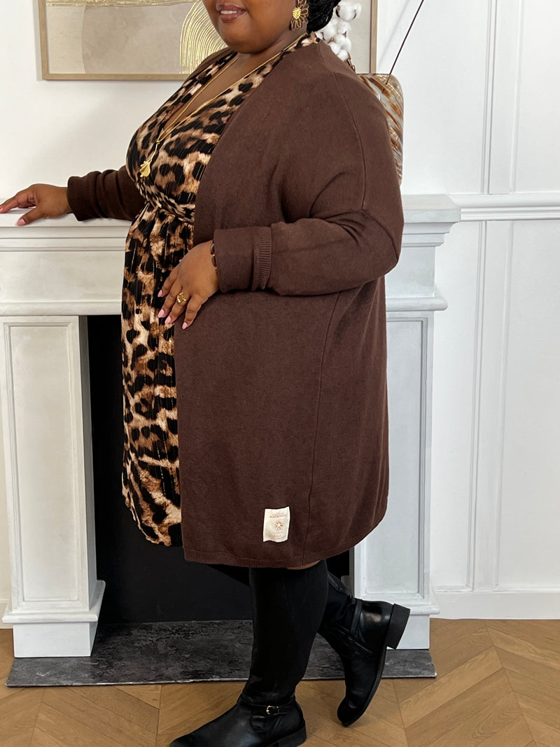 Donnez à votre garde-robe une touche élégante et sophistiquée avec le gilet long marron Louison. Fabriqué avec un tissu de qualité, ce gilet ajoutera une touche de confort et de style à toutes vos tenues. Restez au chaud et tendance avec ce gilet polyvalent qui vous aidera à créer des looks uniques pour toutes les occasions.