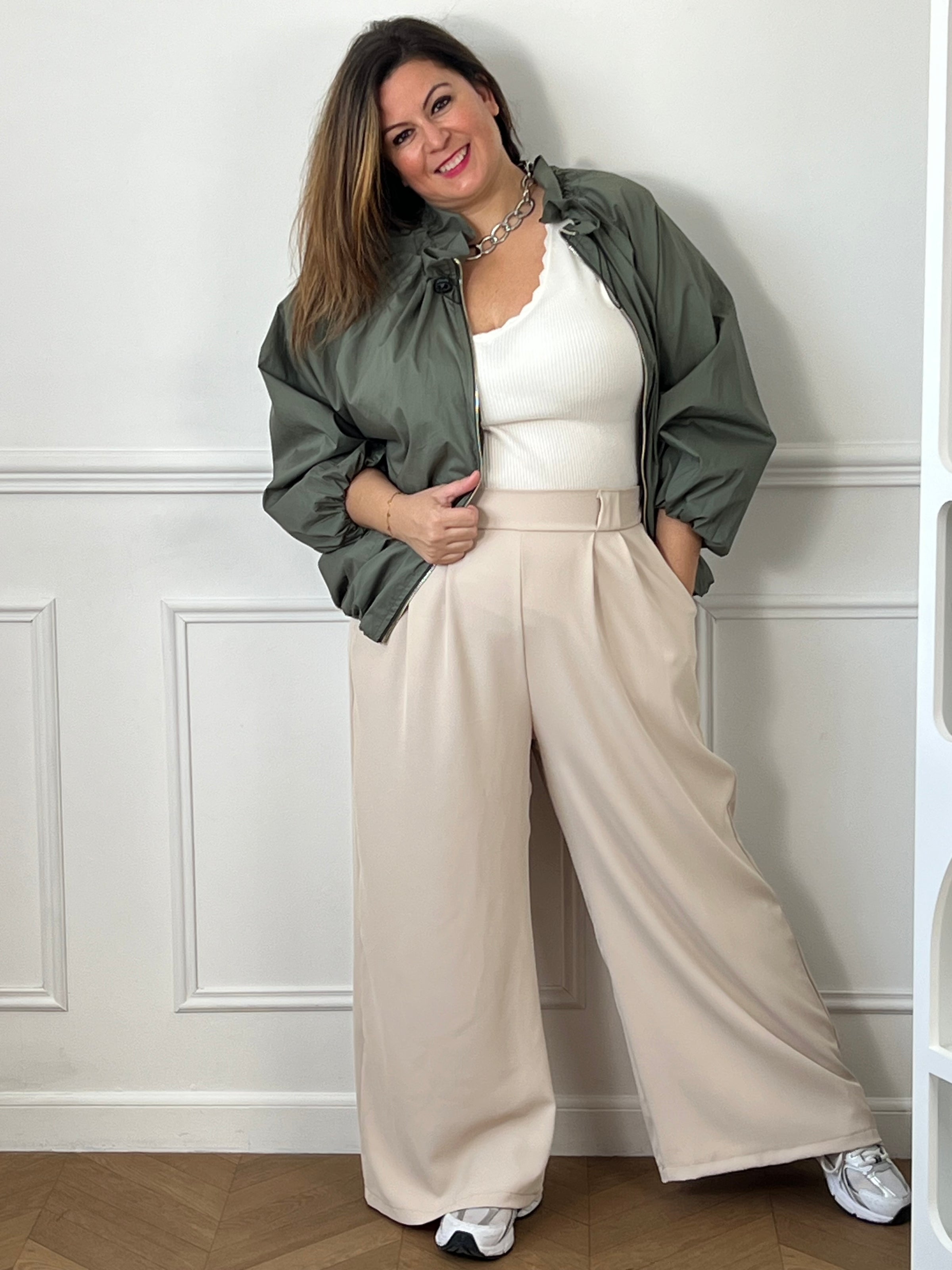 Parka kaki grande taille : Ciana