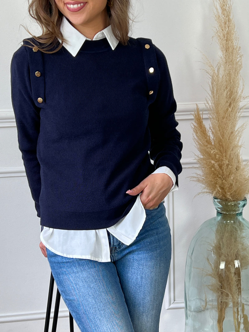 Pull bleu marine : Clovia