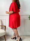 Robe courte corail Curve : Noeline
