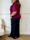 Tee-shirt bordeaux grande taille : Maho