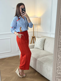 Pantalon terracotta : Neli
