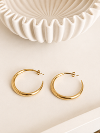Boucles d'oreilles créoles dorées : Alixie
