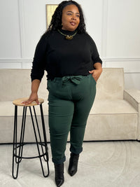 Pantalon vert foncé grande taille : Diego