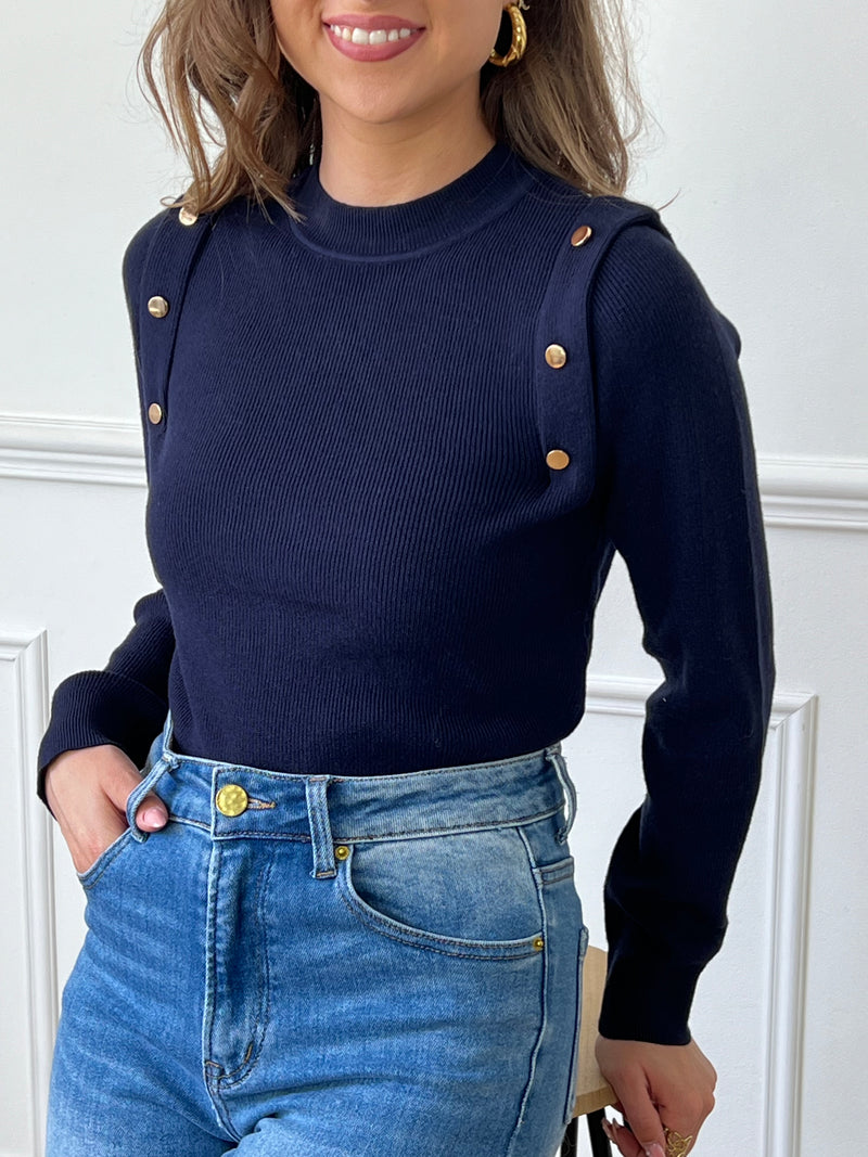 Pull bleu marine : Clovia