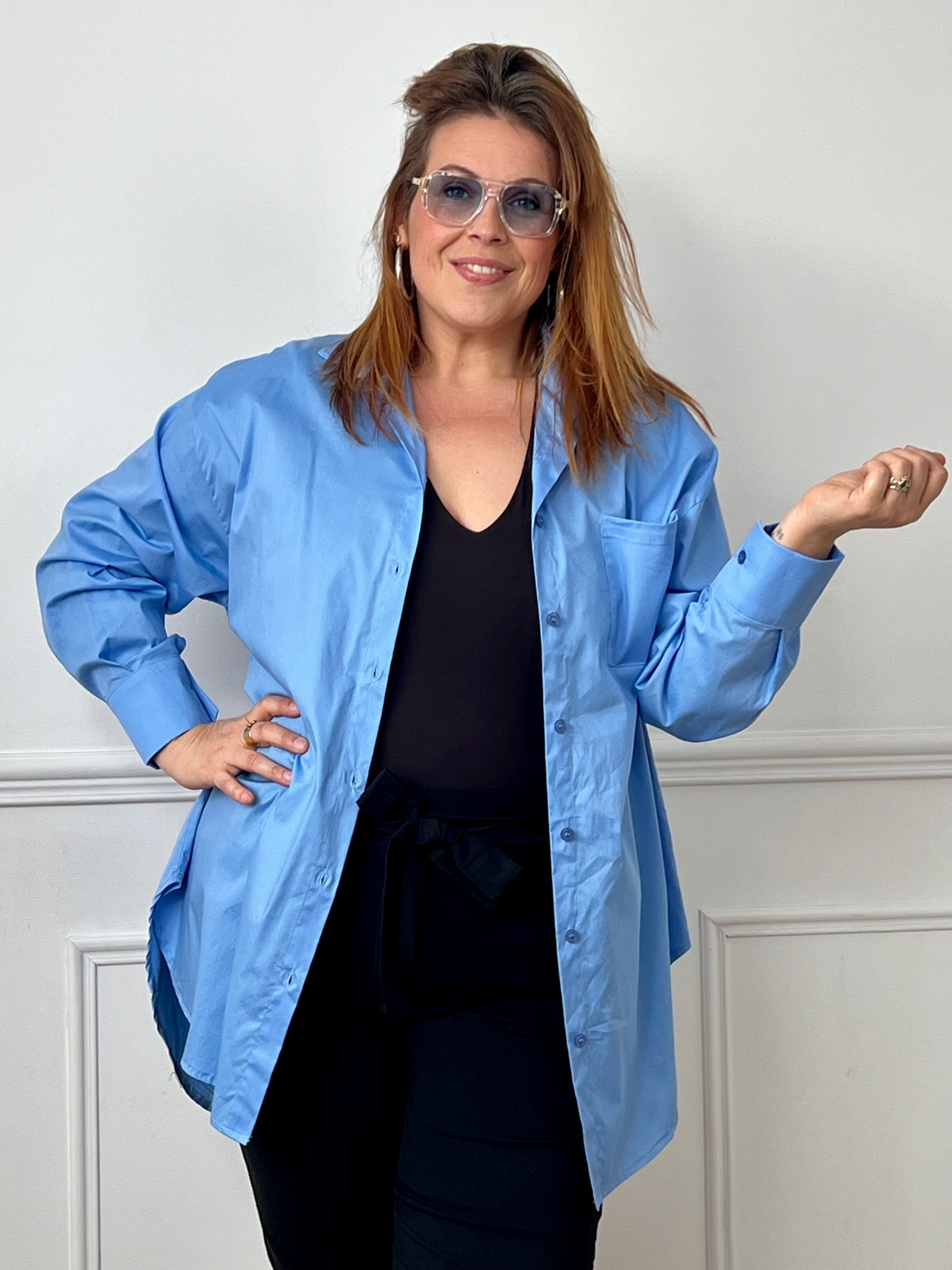 Blue Plus Size Shirt: Rocha