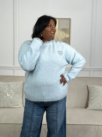 Pull bleu grande taille : Zoe