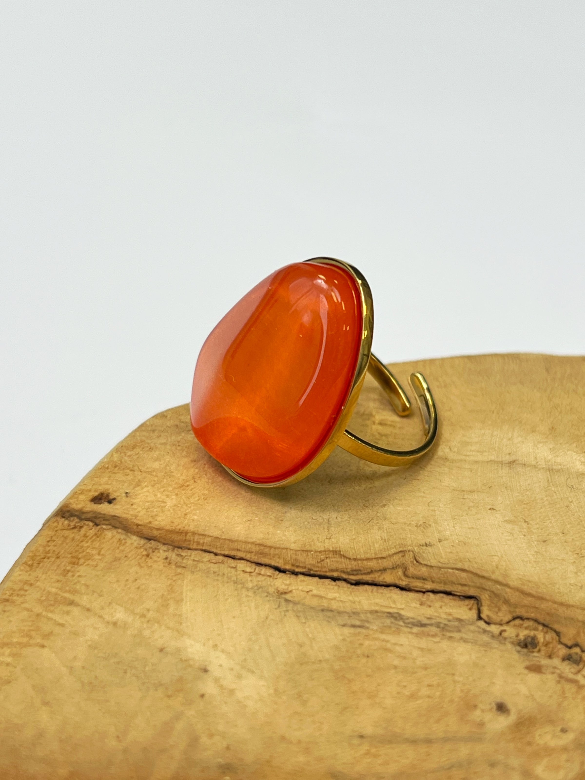 Bague orange et dorée : Shawnee