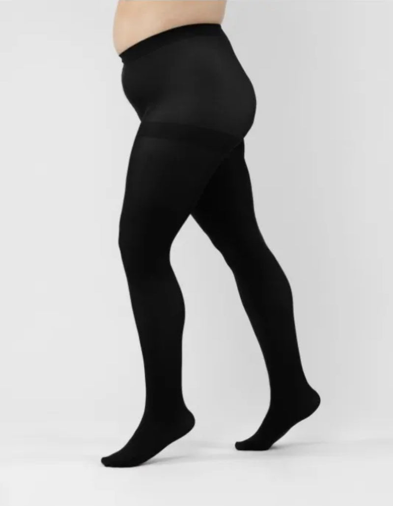 Collant noir opaque grande taille : Nody