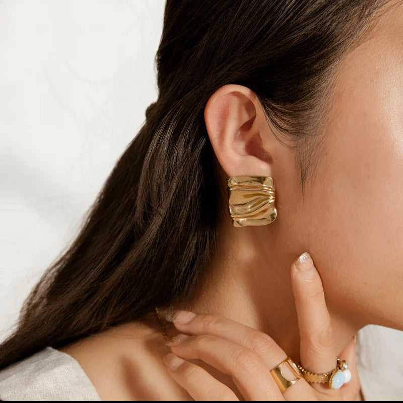 Boucles d'oreilles clip dorées : Dora