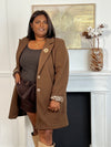 Manteau mi-long marron : Julia